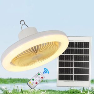Iluminação e Ventilador Solar com Controle Remoto